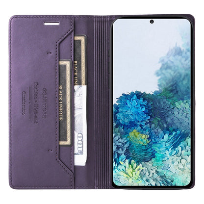 For Samsung Galaxy S20+ GQUTROBE G01 RFID Anti-theft Leather Phone Case(Purple)