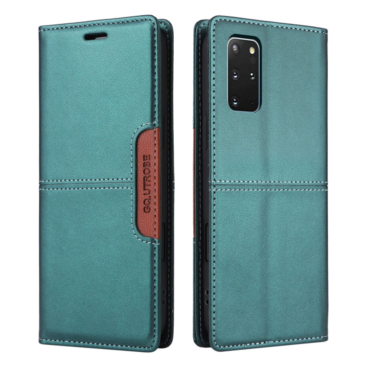For Samsung Galaxy S20+ GQUTROBE G01 RFID Anti-theft Leather Phone Case(Green)