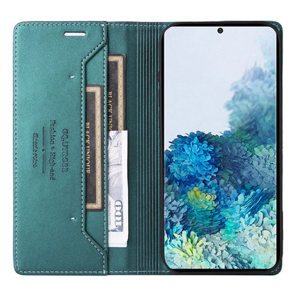 For Samsung Galaxy S20+ GQUTROBE G01 RFID Anti-theft Leather Phone Case(Green)
