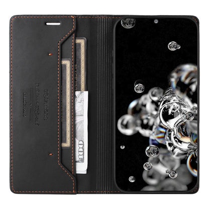 For Samsung Galaxy S20 Ultra GQUTROBE G01 RFID Anti-theft Leather Phone Case(Black)