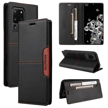 For Samsung Galaxy S20 Ultra GQUTROBE G01 RFID Anti-theft Leather Phone Case(Black)