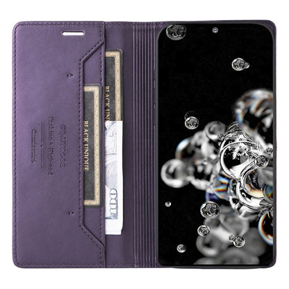 For Samsung Galaxy S20 Ultra GQUTROBE G01 RFID Anti-theft Leather Phone Case(Purple)