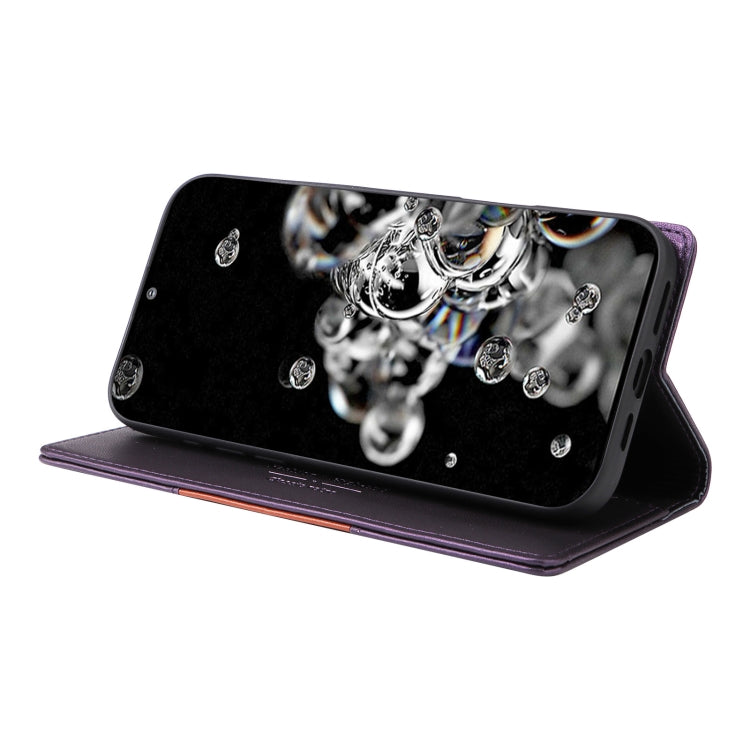 For Samsung Galaxy S20 Ultra GQUTROBE G01 RFID Anti-theft Leather Phone Case(Purple)