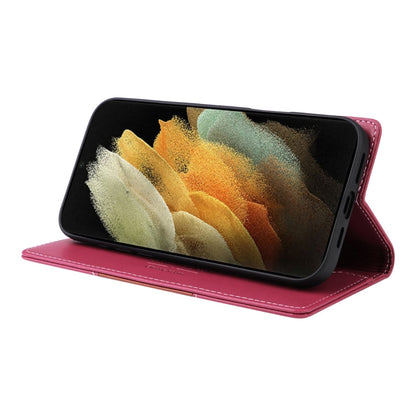 For Samsung Galaxy S21 Ultra 5G GQUTROBE G01 RFID Anti-theft Leather Phone Case(Red)