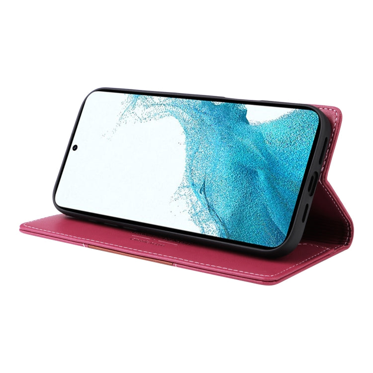 For Samsung Galaxy S21+ 5G GQUTROBE G01 RFID Anti-theft Leather Phone Case(Red)