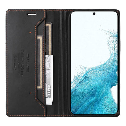 For Samsung Galaxy S21+ 5G GQUTROBE G01 RFID Anti-theft Leather Phone Case(Black)