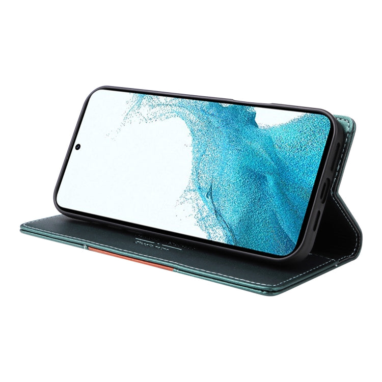 For Samsung Galaxy S21+ 5G GQUTROBE G01 RFID Anti-theft Leather Phone Case(Green)