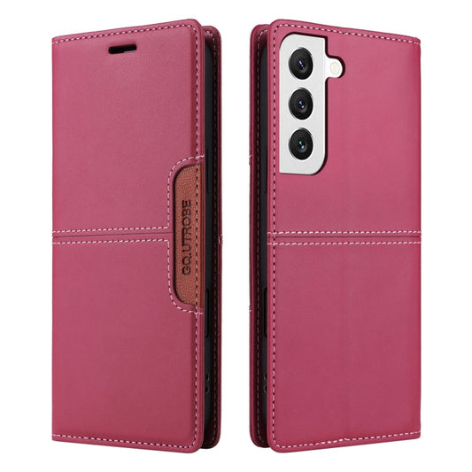 For Samsung Galaxy S22 5G GQUTROBE G01 RFID Anti-theft Leather Phone Case(Red)