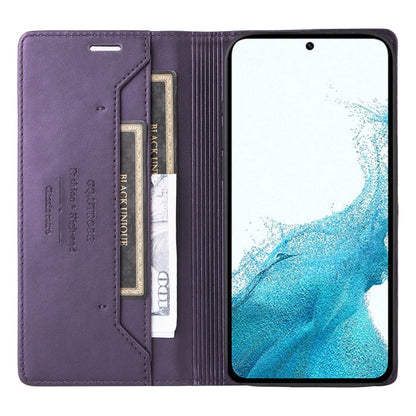 For Samsung Galaxy S22+ 5G GQUTROBE G01 RFID Anti-theft Leather Phone Case(Purple)