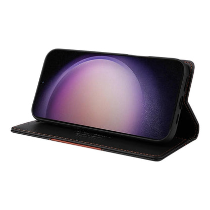 For Samsung Galaxy S23 5G GQUTROBE G01 RFID Anti-theft Leather Phone Case(Black)