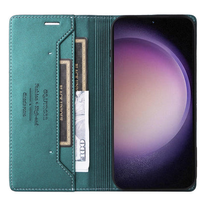 For Samsung Galaxy S23 5G GQUTROBE G01 RFID Anti-theft Leather Phone Case(Green)