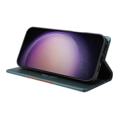 For Samsung Galaxy S23 5G GQUTROBE G01 RFID Anti-theft Leather Phone Case(Green)