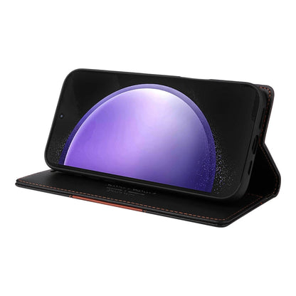 For Samsung Galaxy S23 FE 5G GQUTROBE G01 RFID Anti-theft Leather Phone Case(Black)