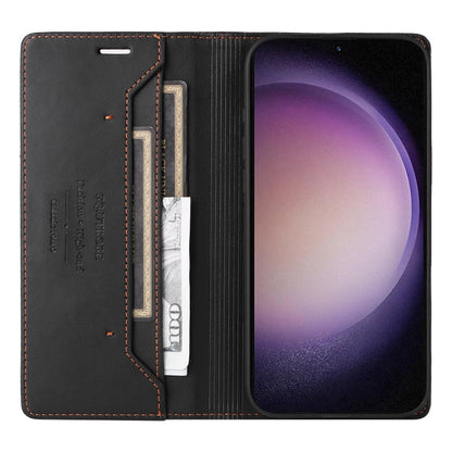 For Samsung Galaxy S23+ 5G GQUTROBE G01 RFID Anti-theft Leather Phone Case(Black)