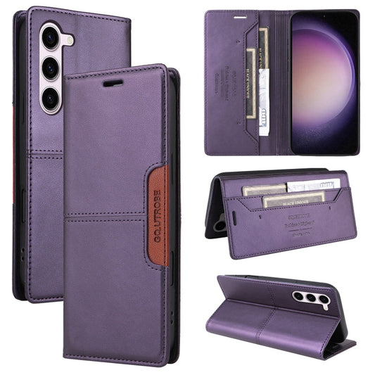 For Samsung Galaxy S23+ 5G GQUTROBE G01 RFID Anti-theft Leather Phone Case(Purple)