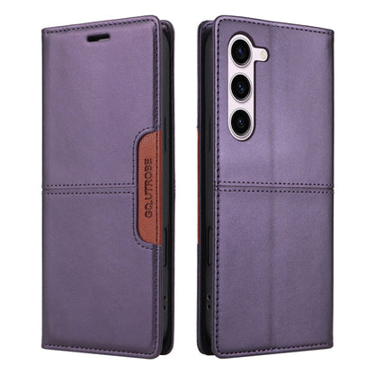 For Samsung Galaxy S23+ 5G GQUTROBE G01 RFID Anti-theft Leather Phone Case(Purple)