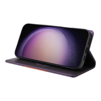 For Samsung Galaxy S23+ 5G GQUTROBE G01 RFID Anti-theft Leather Phone Case(Purple)