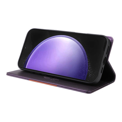 For Samsung Galaxy S24 5G GQUTROBE G01 RFID Anti-theft Leather Phone Case(Purple)
