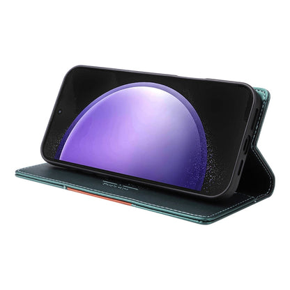 For Samsung Galaxy S24 5G GQUTROBE G01 RFID Anti-theft Leather Phone Case(Green)