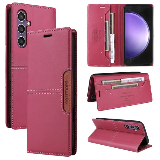 For Samsung Galaxy S24+ 5G GQUTROBE G01 RFID Anti-theft Leather Phone Case(Red)