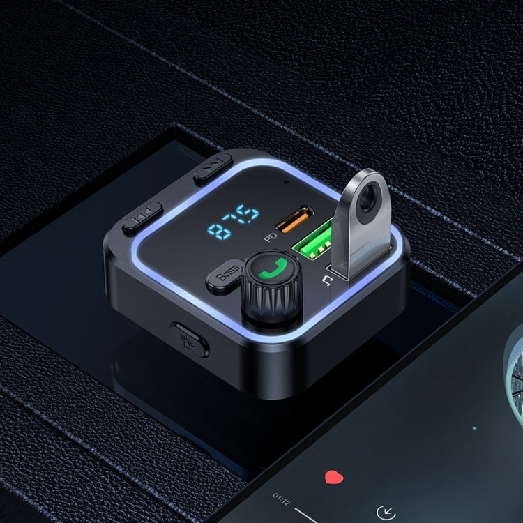 Borofone BC53 Highway PD20W & QC3.0 Car Bluetooth FM Transmitter(Black)