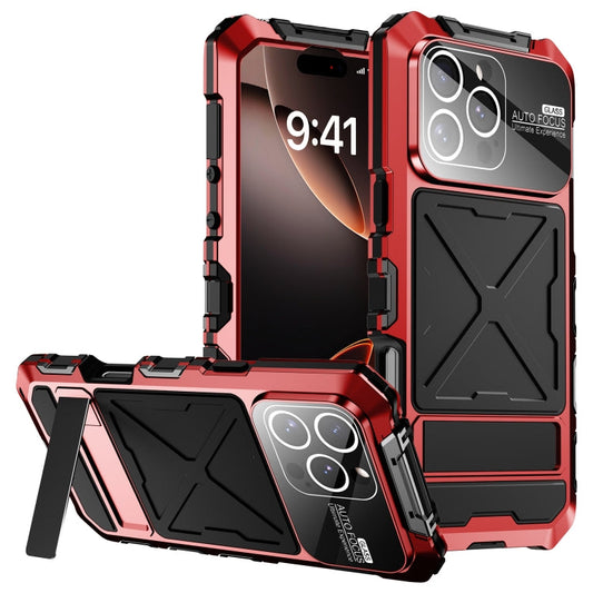 For iPhone 16 Pro R-JUST Life Waterproof Dustproof Shockproof Phone Case(Red)