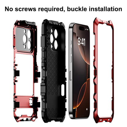 For iPhone 16 Pro R-JUST Life Waterproof Dustproof Shockproof Phone Case(Red)