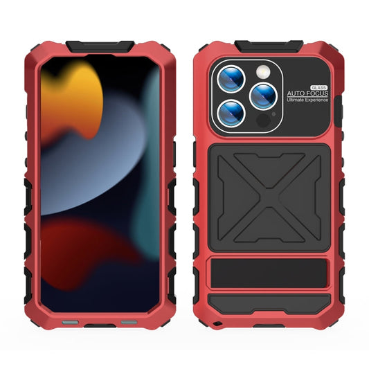 For iPhone 15 Pro Max R-JUST Life Waterproof Dustproof Shockproof Phone Case(Red)