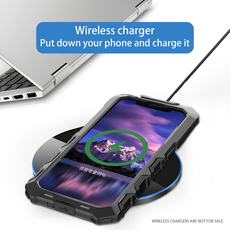 For iPhone 15 Pro R-JUST Life Waterproof Dustproof Shockproof Phone Case(Black)