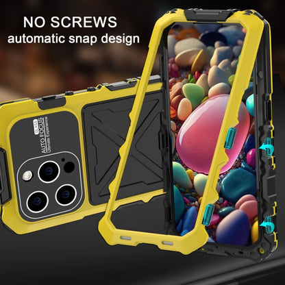 For iPhone 15 Pro R-JUST Life Waterproof Dustproof Shockproof Phone Case(Yellow)