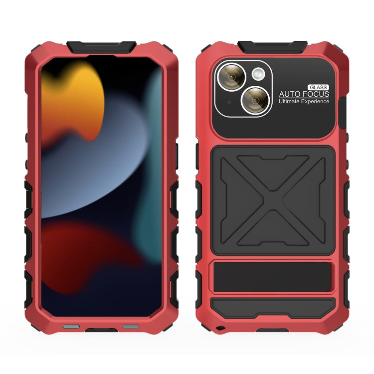 For iPhone 15 Plus R-JUST Life Waterproof Dustproof Shockproof Phone Case(Red)