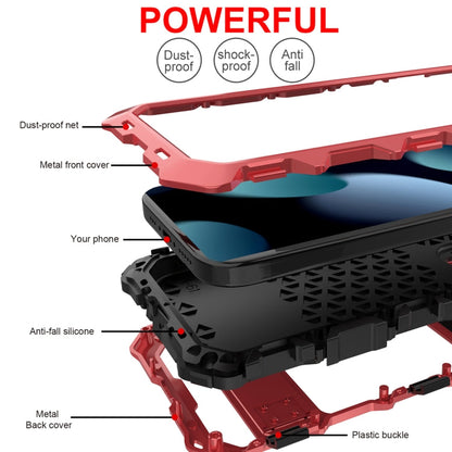 For iPhone 15 Plus R-JUST Life Waterproof Dustproof Shockproof Phone Case(Red)