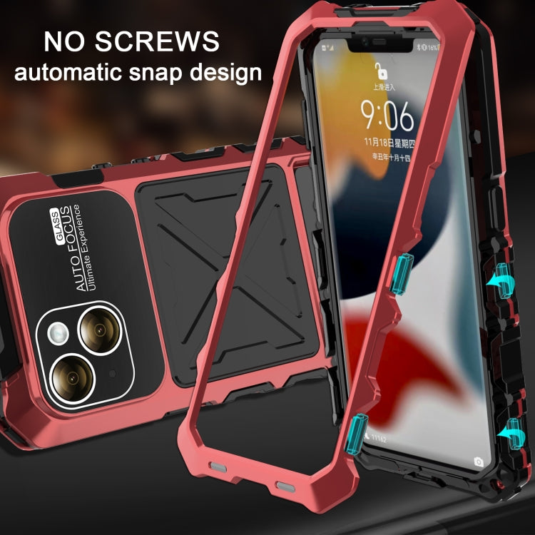 For iPhone 15 Plus R-JUST Life Waterproof Dustproof Shockproof Phone Case(Red)