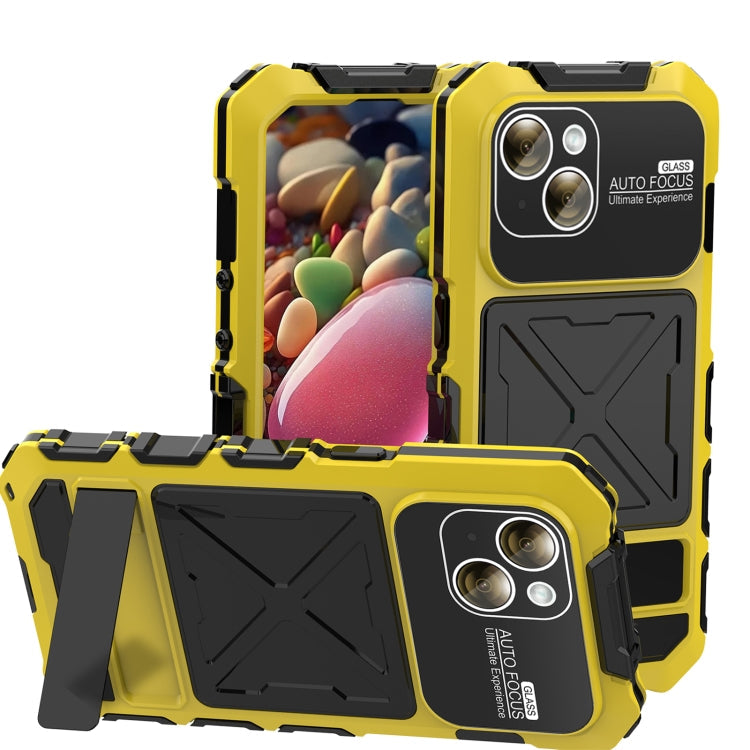 For iPhone 15 Plus R-JUST Life Waterproof Dustproof Shockproof Phone Case(Yellow)