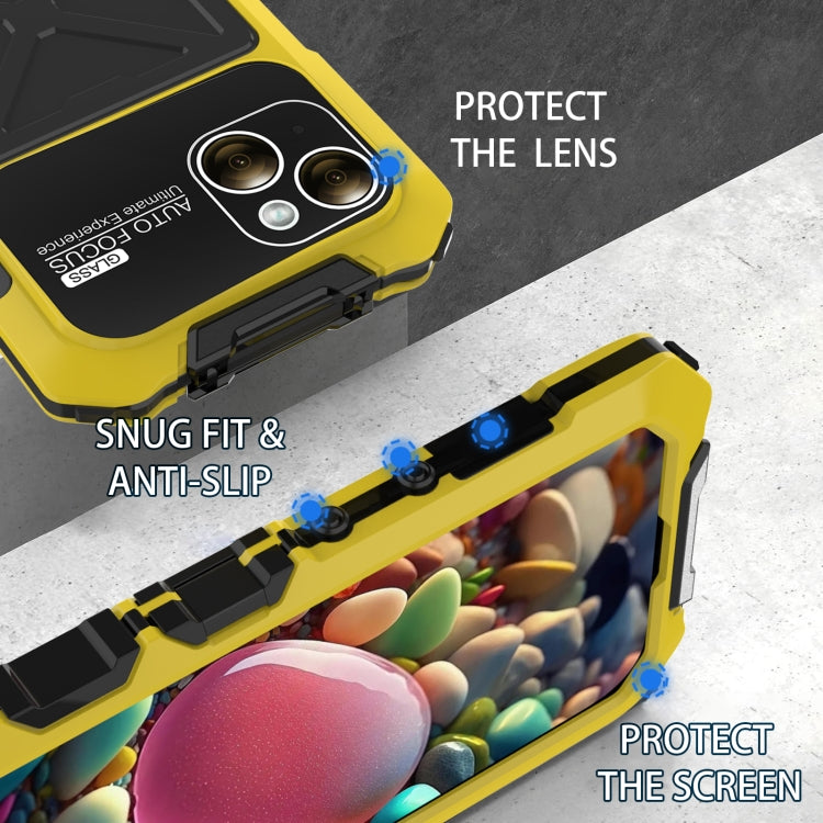 For iPhone 15 Plus R-JUST Life Waterproof Dustproof Shockproof Phone Case(Yellow)