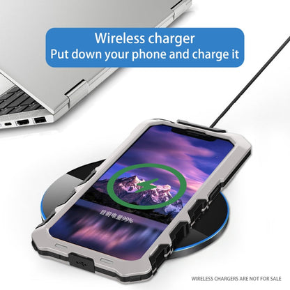 For iPhone 15 Plus R-JUST Life Waterproof Dustproof Shockproof Phone Case(Silver)