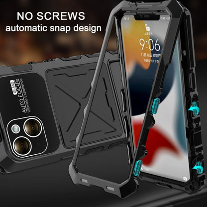For iPhone 15 R-JUST Life Waterproof Dustproof Shockproof Phone Case(Black)