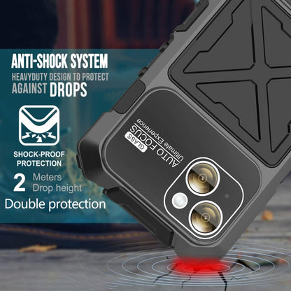 For iPhone 15 R-JUST Life Waterproof Dustproof Shockproof Phone Case(Black)