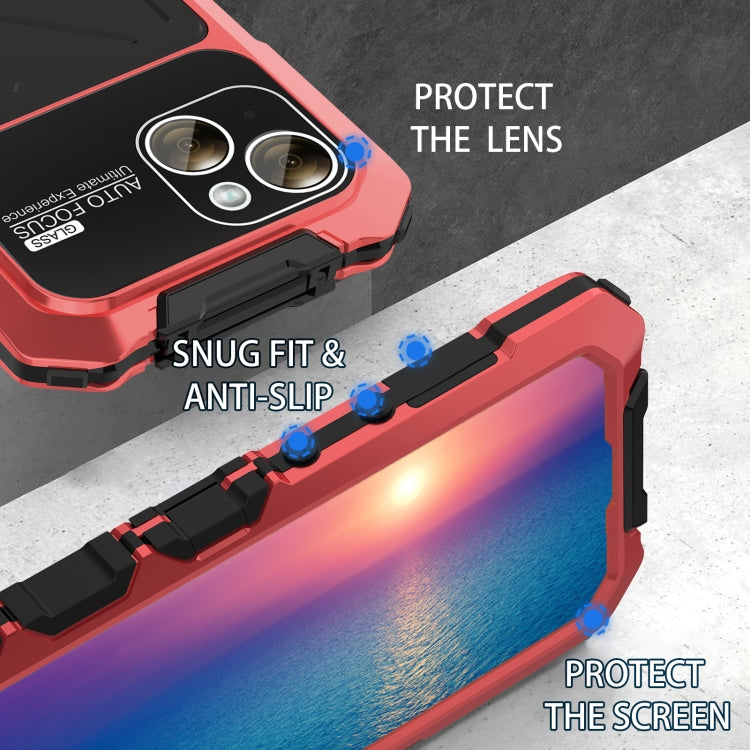 For iPhone 15 R-JUST Life Waterproof Dustproof Shockproof Phone Case(Red)