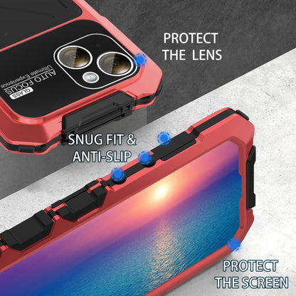 For iPhone 15 R-JUST Life Waterproof Dustproof Shockproof Phone Case(Red)