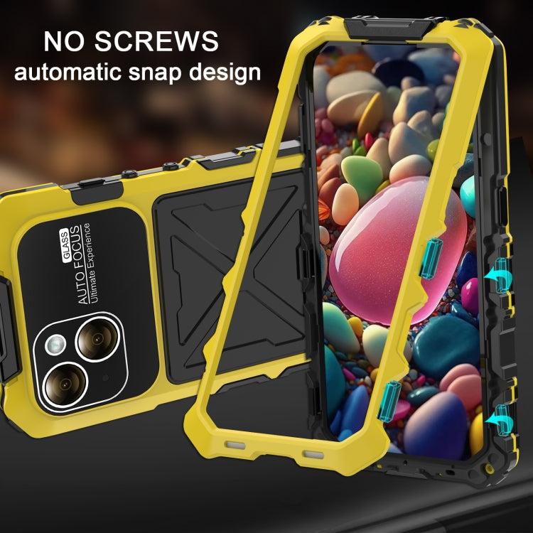 For iPhone 15 R-JUST Life Waterproof Dustproof Shockproof Phone Case(Yellow)