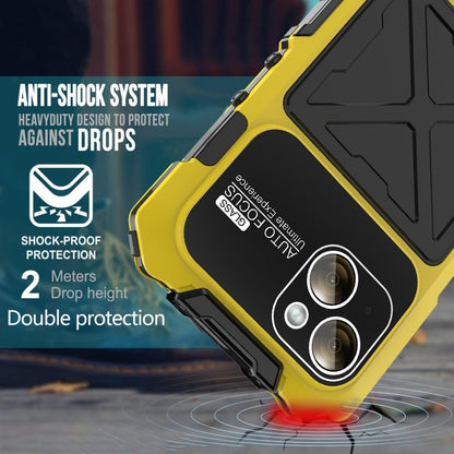 For iPhone 15 R-JUST Life Waterproof Dustproof Shockproof Phone Case(Yellow)