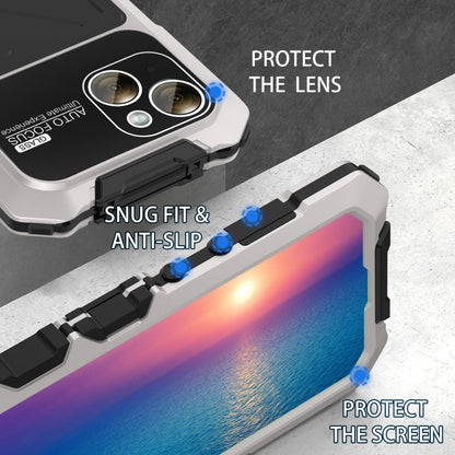 For iPhone 15 R-JUST Life Waterproof Dustproof Shockproof Phone Case(Silver)