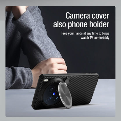 For vivo X200 Pro NILLKIN CamShield Prop MagSafe Magnetic PC Phone Case(Black)