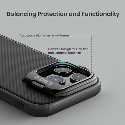 For iPhone 16 Pro Max NILLKIN CamShield Prop MagSafe Magnetic PC Phone Case with Frame(Black)