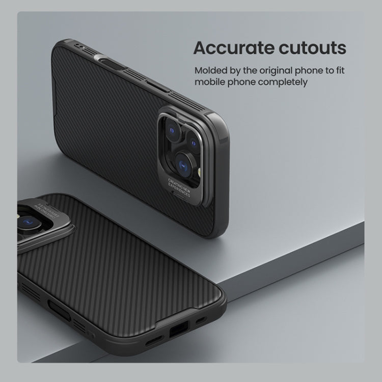 For iPhone 16 Pro Max NILLKIN CamShield Prop MagSafe Magnetic PC Phone Case with Frame(Black)