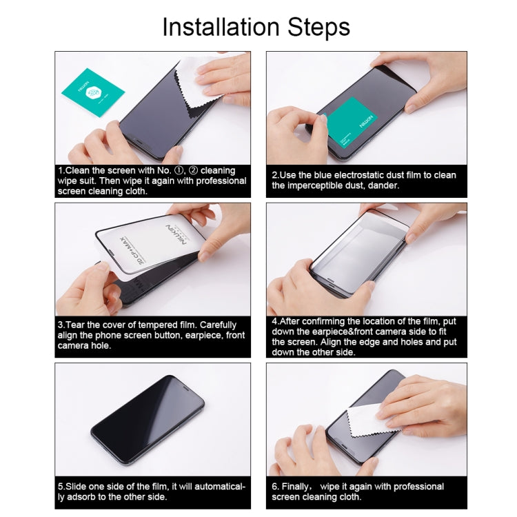 For iPhone 16 Pro NILLKIN 3D CP+MAX Anti-Explosion Full Coverage Tempered Glass Film