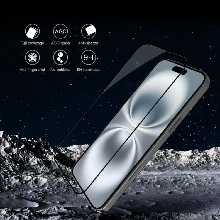 For iPhone 16 NILLKIN 3D CP+MAX Anti-Explosion Full Coverage Tempered Glass Film