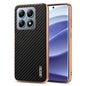 For Xiaomi 14T AZNS Electroplated Edge Carbon Fiber Texture Phone Case(Black)