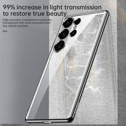 Pour Samsung Galaxy S25 5G, Étui de téléphone en TPU dépoli galvanisé SULADA (bleu)